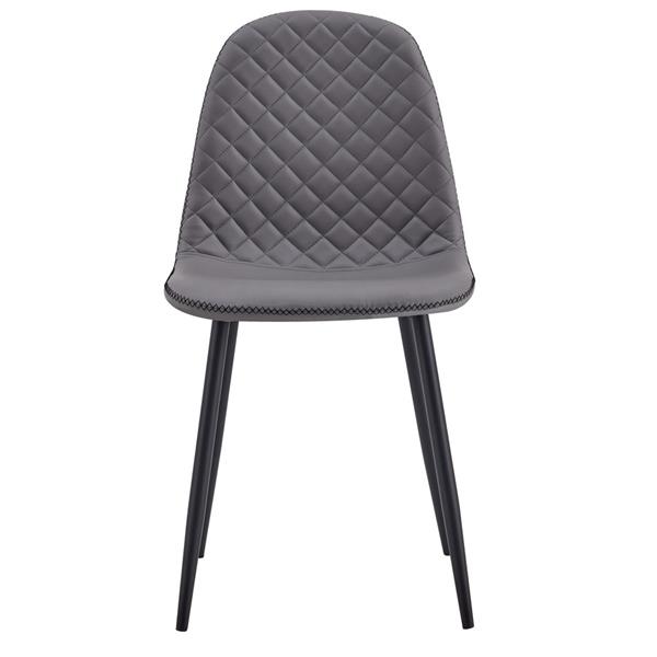 Sedie design moderno gambe metallo e seduta trapuntata grigia - Bella