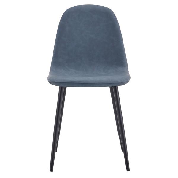 Sedie sala da pranzo moderne 4 pz in ecopelle blu - Bella