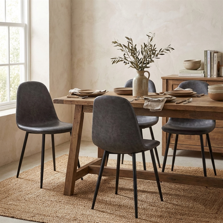 WOLTU Set 4 Sedie Moderne Sala Pranzo Salotto Cucina Seduta In Velluto Con Gambe In Metallo 82359786