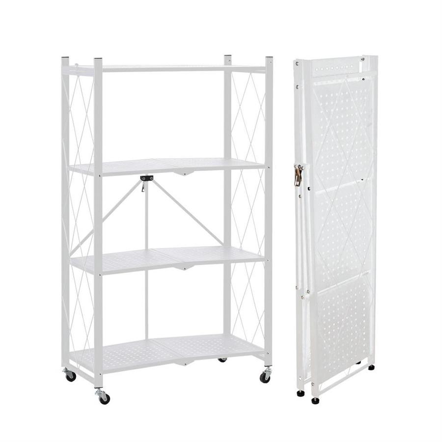 Scaffale richiudibile bianco 4 ripiani