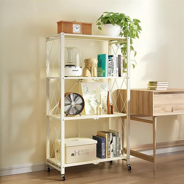Scaffale richiudibile bianco 4 ripiani