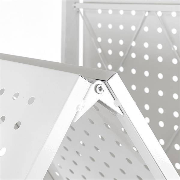 Scaffale in metallo bianco richiudibile 5 ripiani