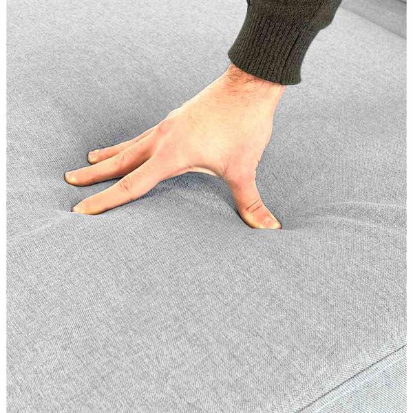 Poltrona pouf letto salvaspazio reclinabile con cuscino grigio - Bibi