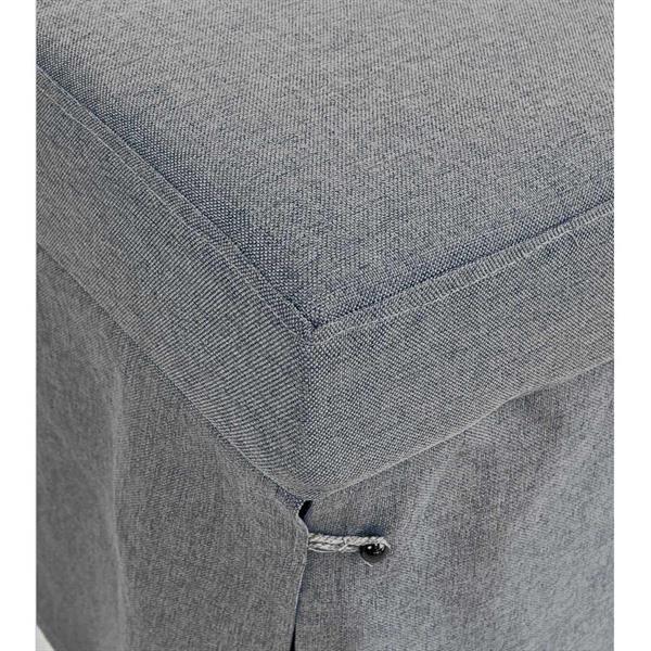 Pouf letto poltrona richiudibile con cuscino grigio scuro - Bibi