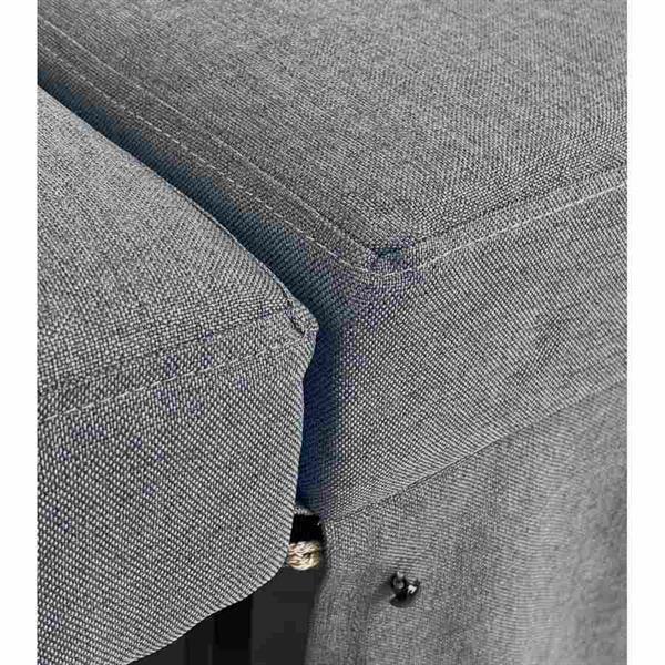 Pouf letto poltrona richiudibile con cuscino grigio scuro - Bibi