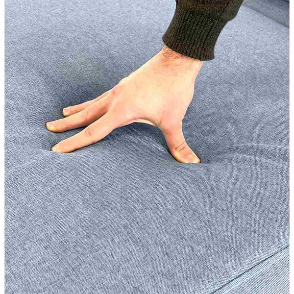 Brandina letto pouf  richiudibile in tessuto blu jeans - Bibi