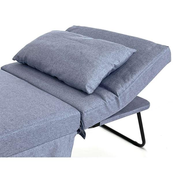 Brandina letto pouf  richiudibile in tessuto blu jeans - Bibi