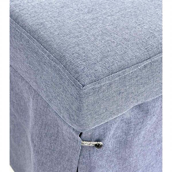Brandina letto pouf  richiudibile in tessuto blu jeans - Bibi