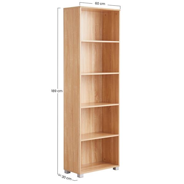Mobile libreria in legno naturale 60x30x189 cm - Buz