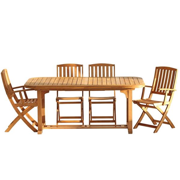 Set da 2 sedie da giardino in legno pieghevoli Navis