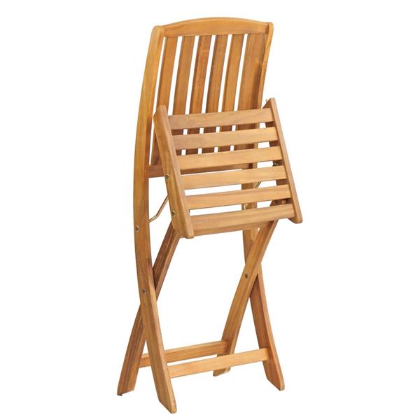 Set da 2 sedie da giardino in legno pieghevoli Navis