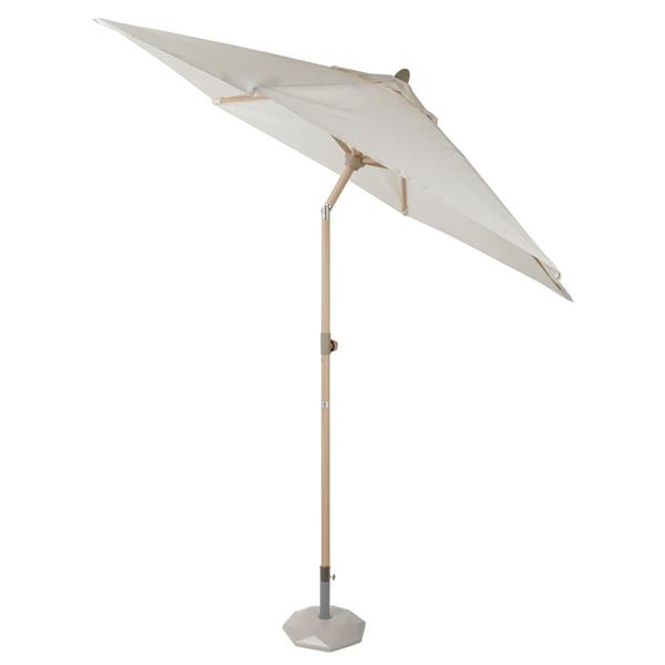Ombrellone da esterni effetto legno a palo centrale Wood beige 3m