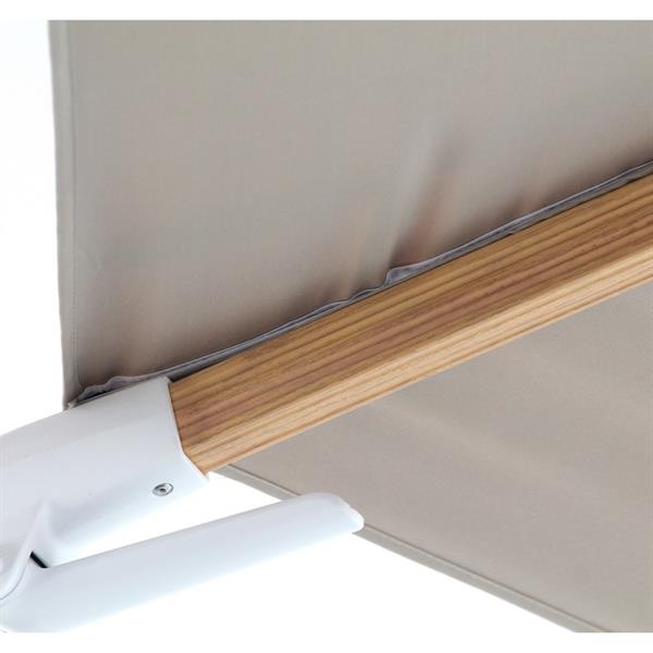 Ombrellone da giardino in alluminio effetto legno Roma Wood 3,5 m