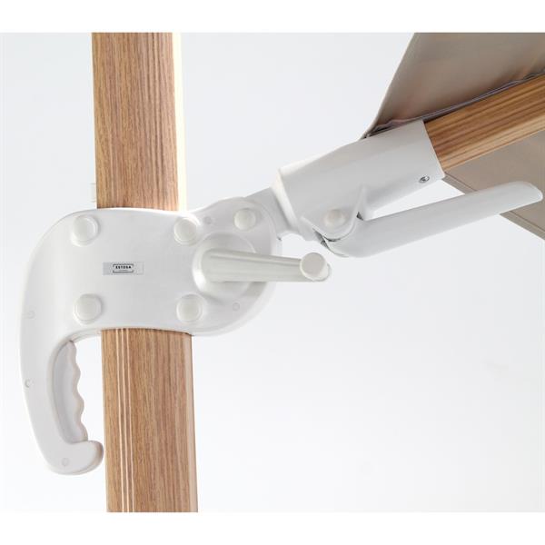 Ombrellone da giardino in alluminio effetto legno Roma Wood 3,5 m