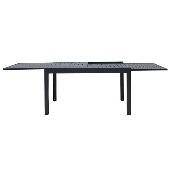Tavolo da giardino allungabile in alluminio 134-268 cm Lipari grigio