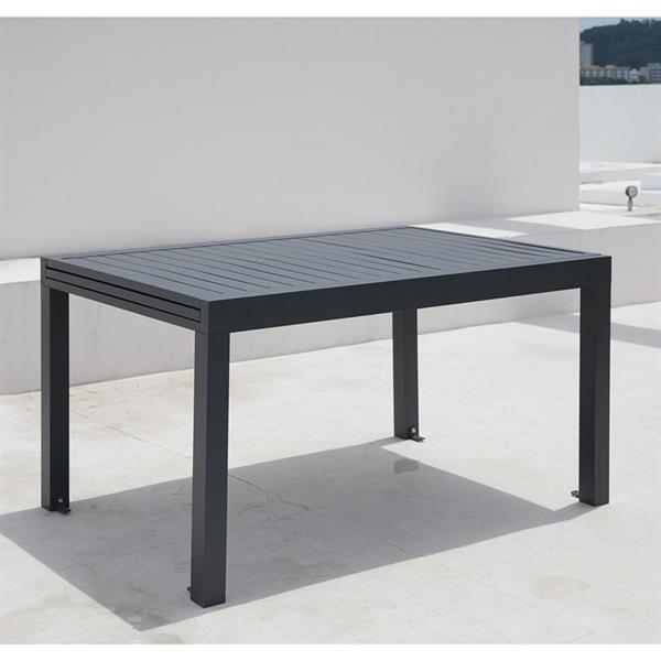 Tavolo da giardino allungabile in alluminio 134-268 cm Lipari grigio