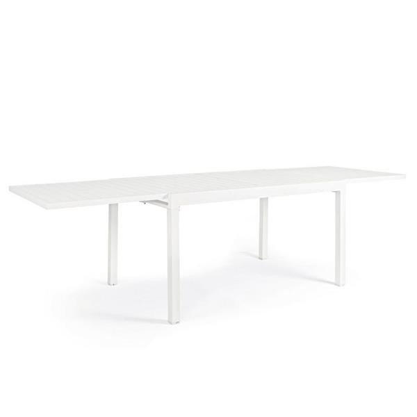 Tavolo allungabile da giardino in alluminio 134-268 cm Lipari bianco