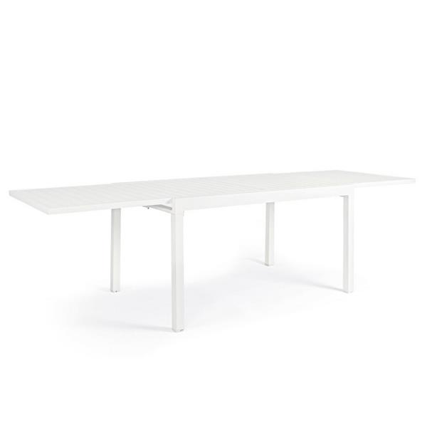 Tavolo allungabile da giardino in alluminio 134-268 cm Lipari bianco