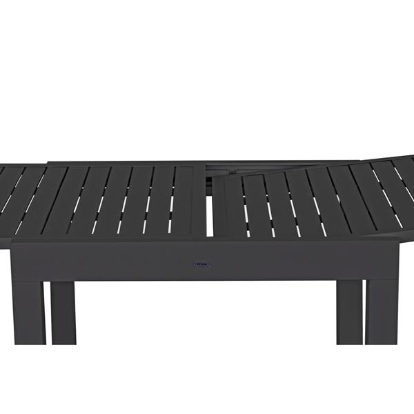 Tavolo da giardino in alluminio allungabile 82-163 cm Lipari grigio