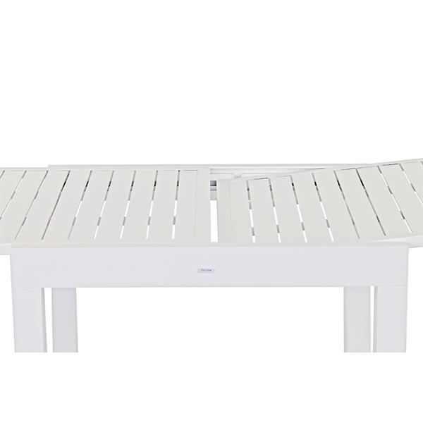 Tavolo estensibile da giardino in alluminio 82-163 cm Lipari bianco