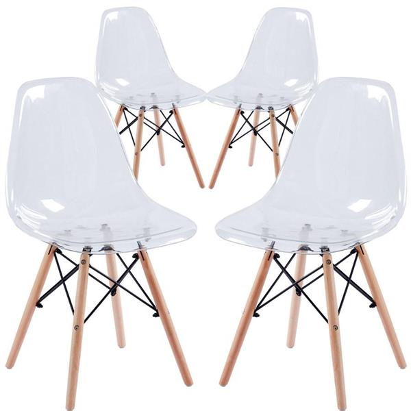 Set 4 sedie design trasparente - Betty