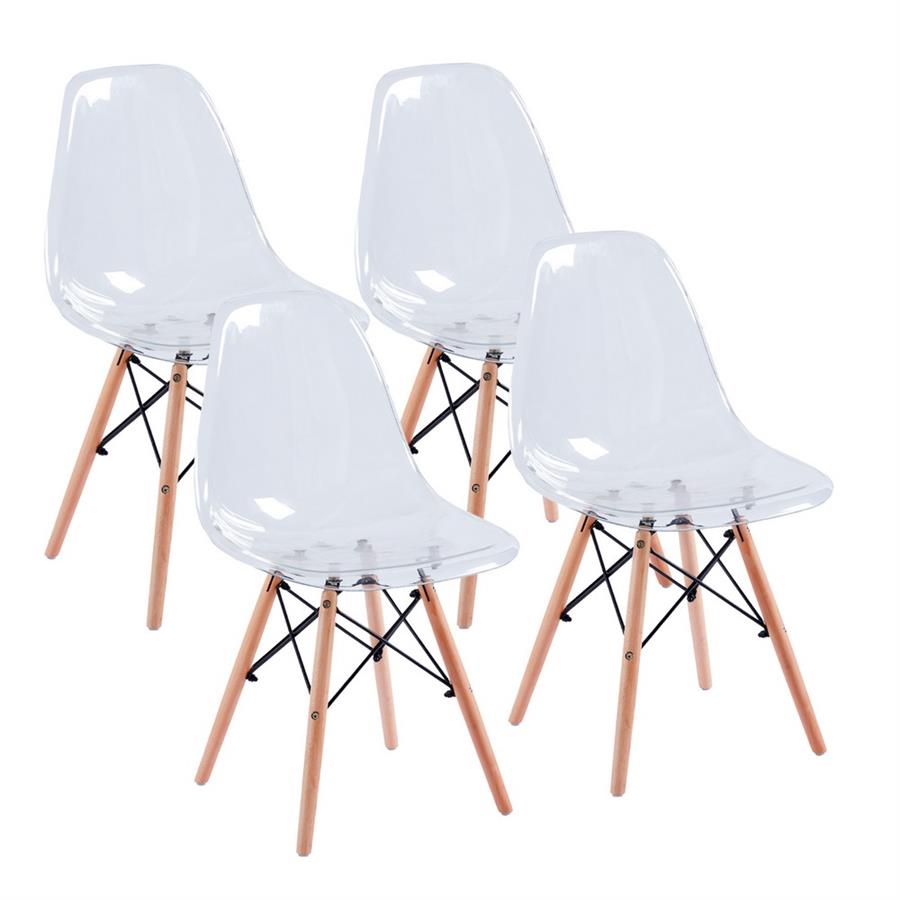 Set 4 sedie design trasparente - Betty