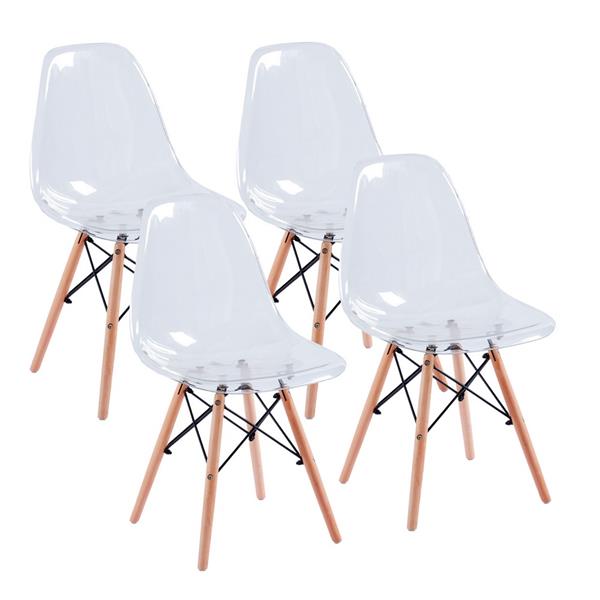 Set 4 sedie design trasparente - Betty