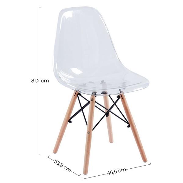 Set 4 sedie design trasparente - Betty