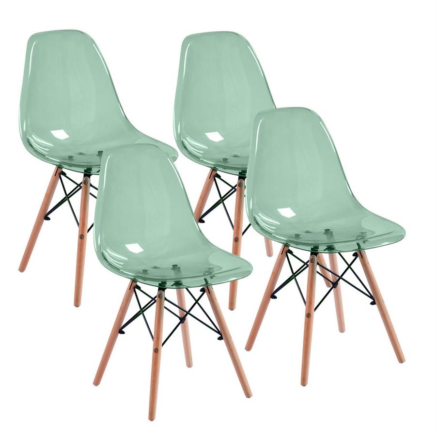 Sedie cucina verde trasparente - Betty