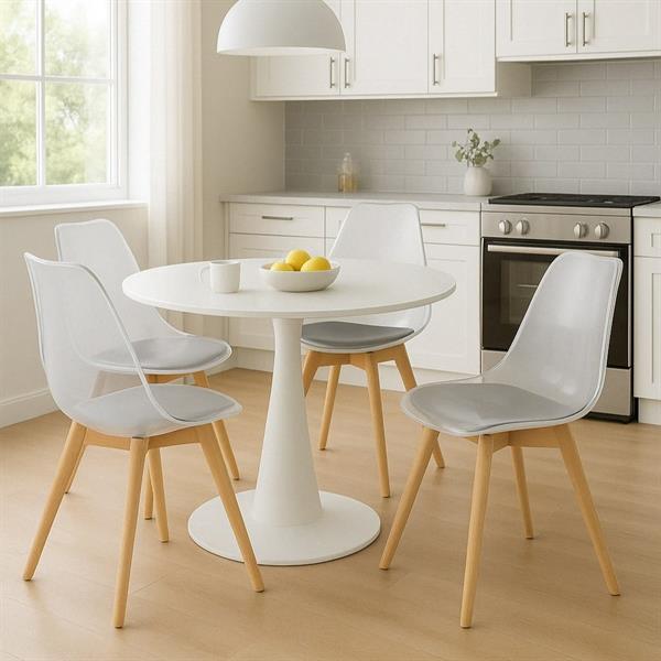 Set da 4 sedie per cucina trasparenti - Linda