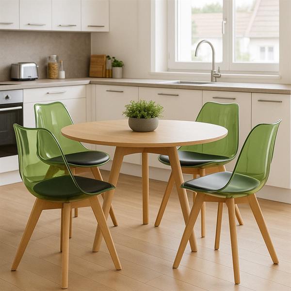 Sedie design moderno verde trasparente - Linda