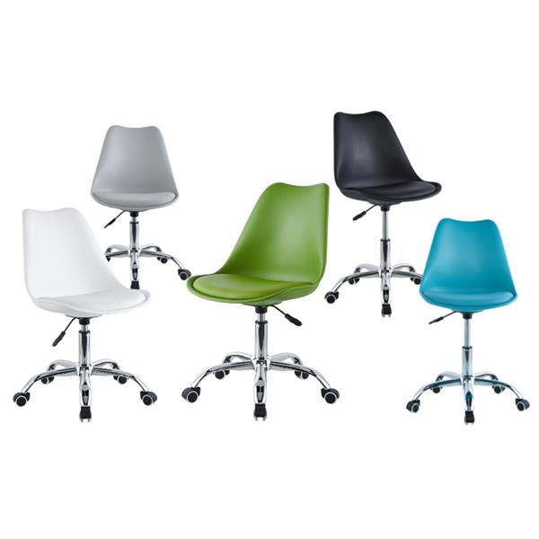 Sedia con ruote per ufficio grigia - May