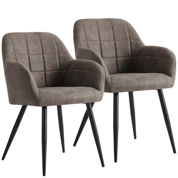 Sedie poltroncina design khaki - Set da 2 - Ava