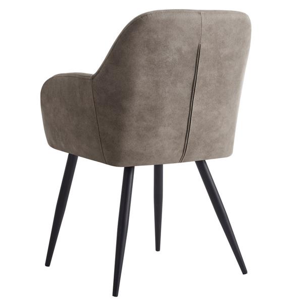 Sedie poltroncina design khaki - Set da 2 - Ava