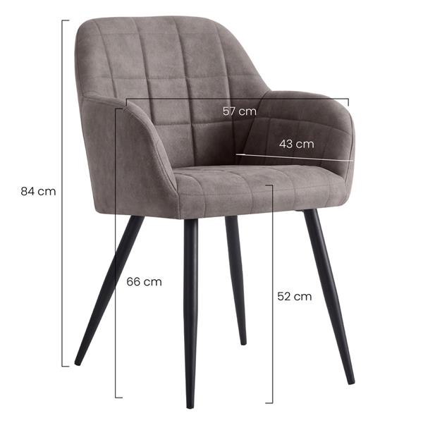 Poltroncina da camera marrone - Set da 2 - Ava