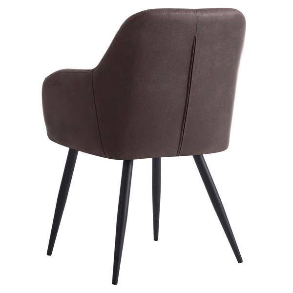 Set 2 sedie a poltroncina marrone scuro - Ava