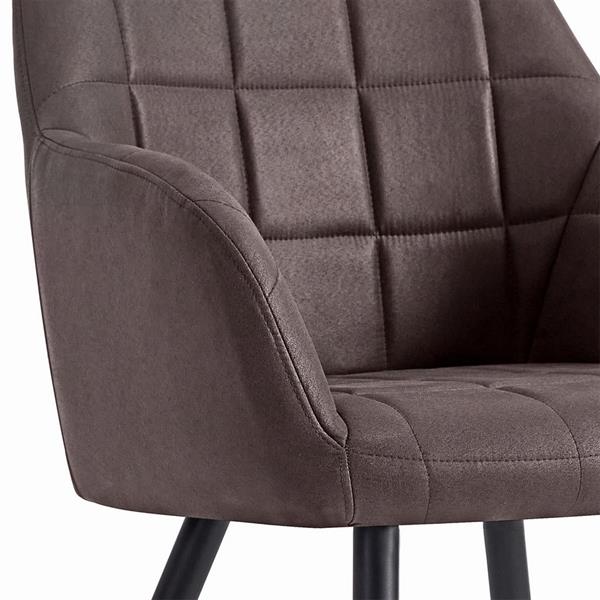 Set 2 sedie a poltroncina marrone scuro - Ava