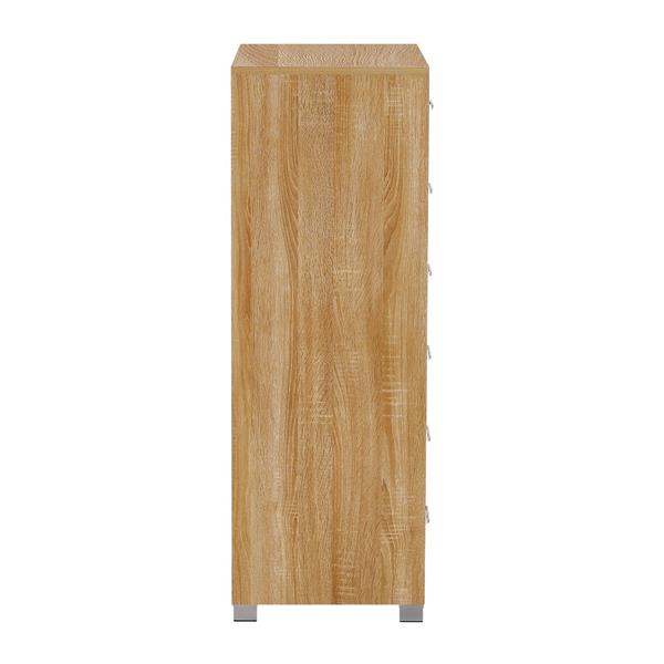 Cassettiera in legno 6 cassetti rovere chiaro 68X40X115 cm - Nancy