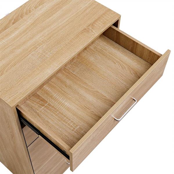 Cassettiera in legno 6 cassetti rovere chiaro 68X40X115 cm - Nancy