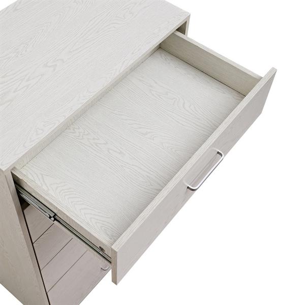 Mobile cassettiera in legno 6 cassetti rovere sbiancato - Nancy