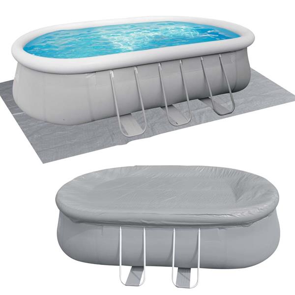 Piscina autoportante ovale 540x304x106cm con pompa filtro scaletta e telo