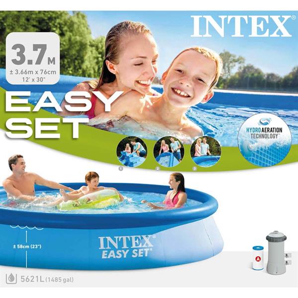 Piscina autoportante tonda 366x76 cm con pompa filtro 28132 Intex