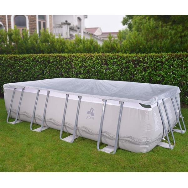 Piscina rettangolare con struttura 549x305x122 cm con pompa, scaletta e telo