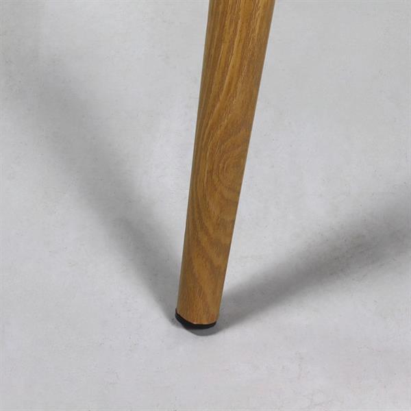 Tavolo vetro tondo con gambe in legno 140 cm - Leknes