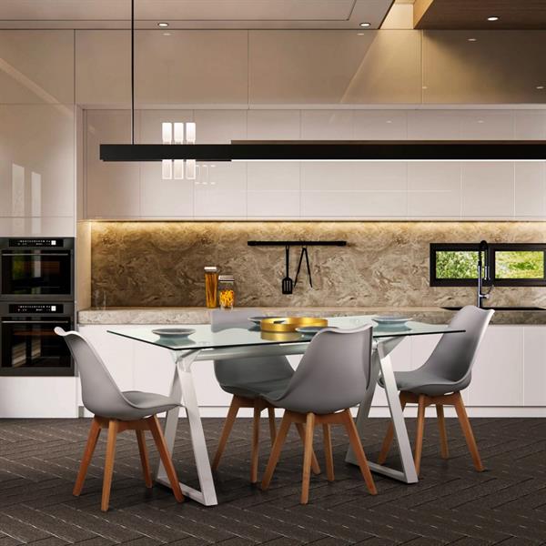 Tavolo da cucina in vetro 150x90 cm