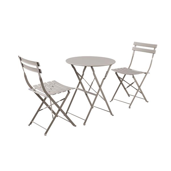 Set balcone con sedie e tavolino rotondo talpa Teresa