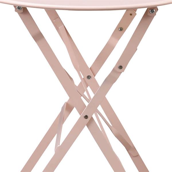 Set tavolino e sedie da giardino pieghevoli salsa rosa Teresa