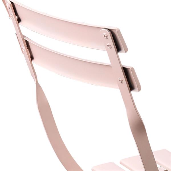 Set tavolino e sedie da giardino pieghevoli salsa rosa Teresa
