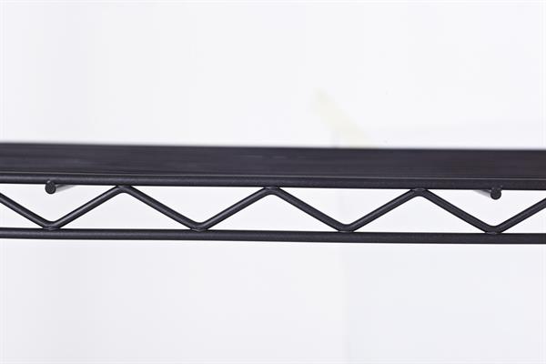 Stand appendiabiti in metallo nero con ripiani 120x45x180 cm