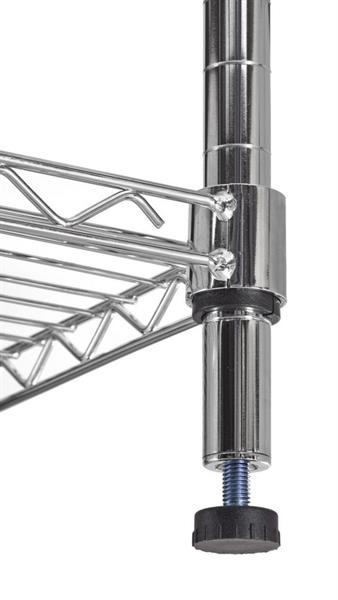 Scaffale in metallo cromato 3 ripiani 60x35x76 cm